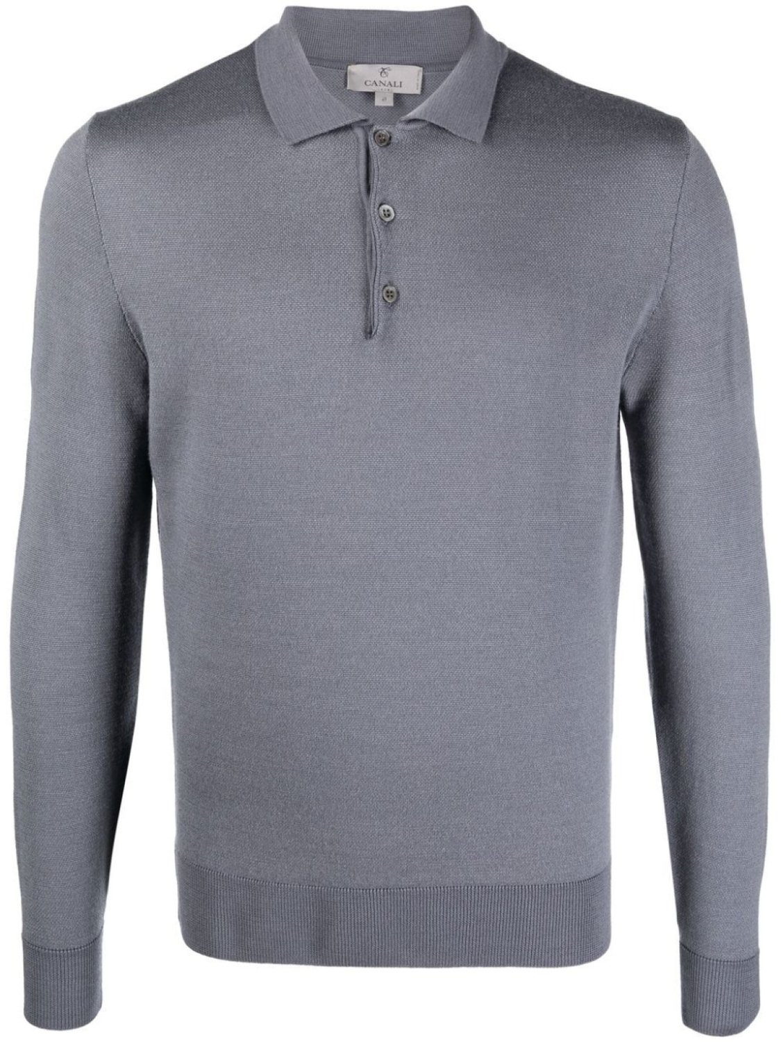 

Canali шерстяная рубашка поло тонкой вязки, серый