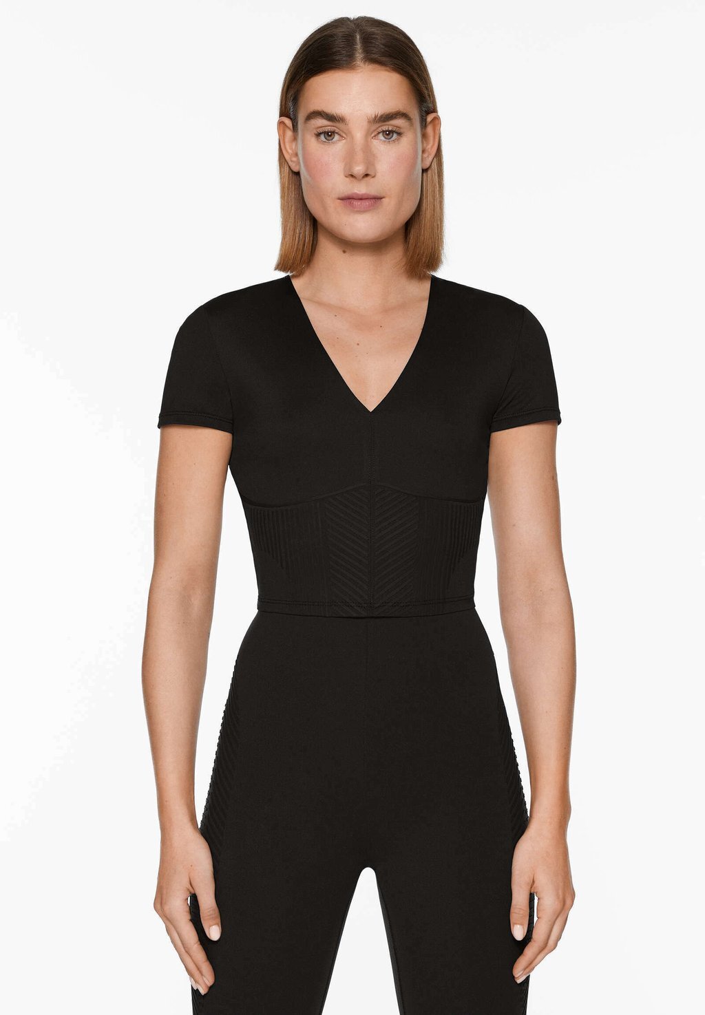 

Спортивная футболка CALENDERED SHORT-SLEEVED CROP OYSHO, цвет black