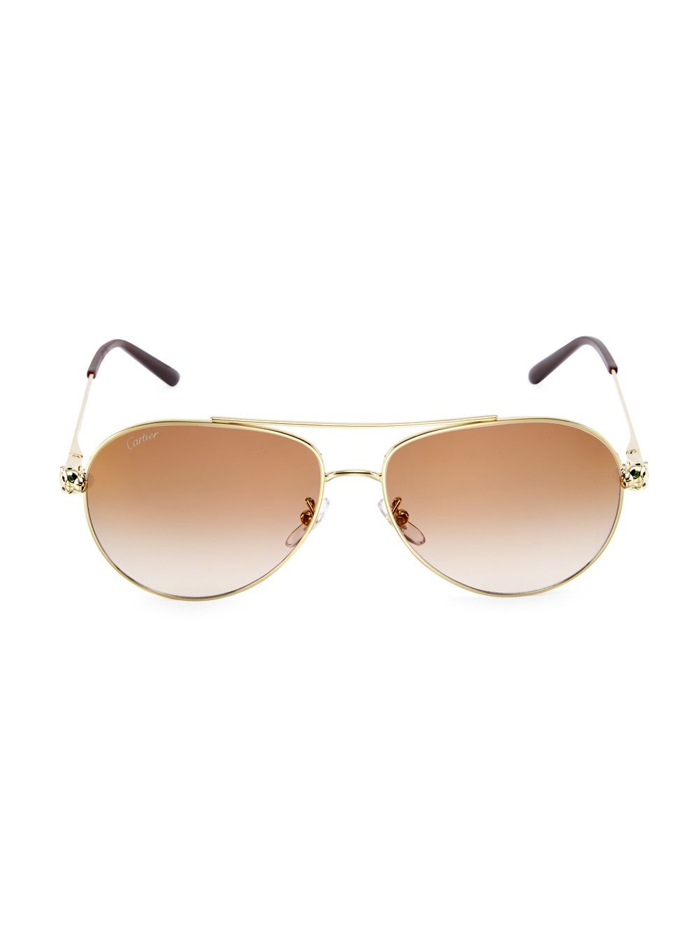 

Солнцезащитные очки-авиаторы 61MM Cartier, золотой
