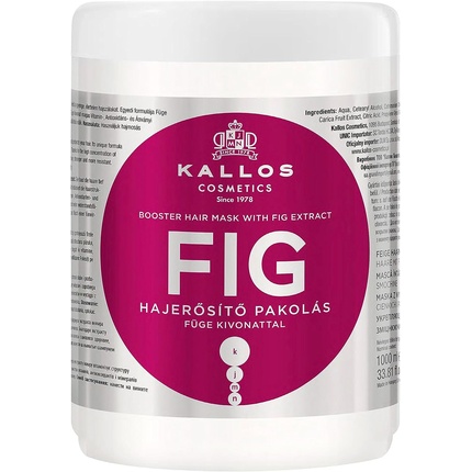 Маска для волос Kjmn Fig для укрепления волос с экстрактом инжира 1000мл, Kallos kallos kjmn маска бустер для волос экстрактом инжира fig 1000 мл