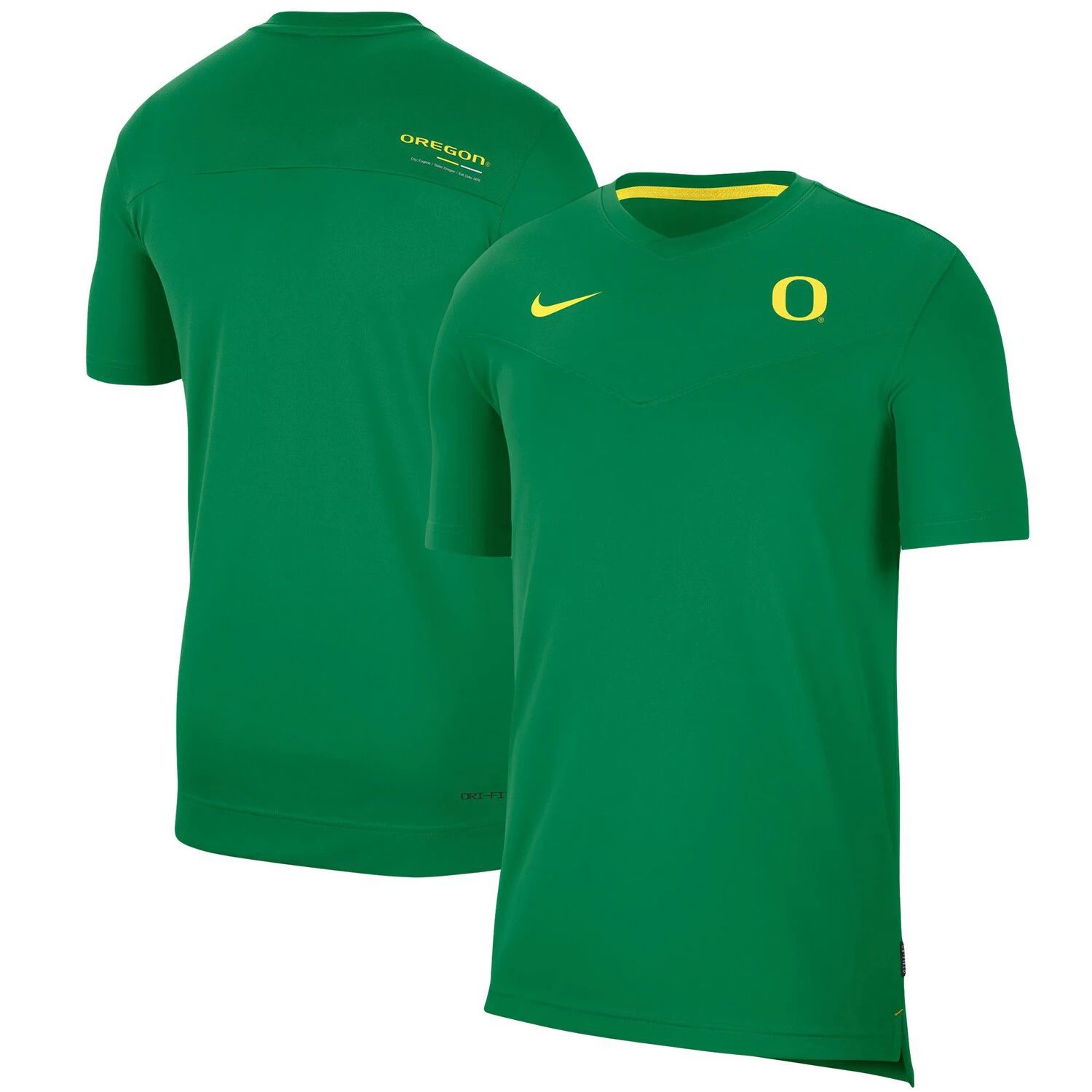 Мужская зеленая футболка Oregon Ducks 2022 Coaches UV Performance Nike