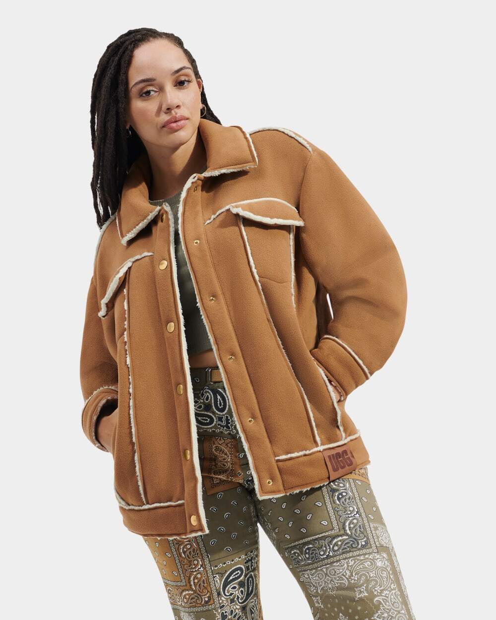 

Верхняя одежда Frankie Bonded Fleece Trucker UGG, коричневый