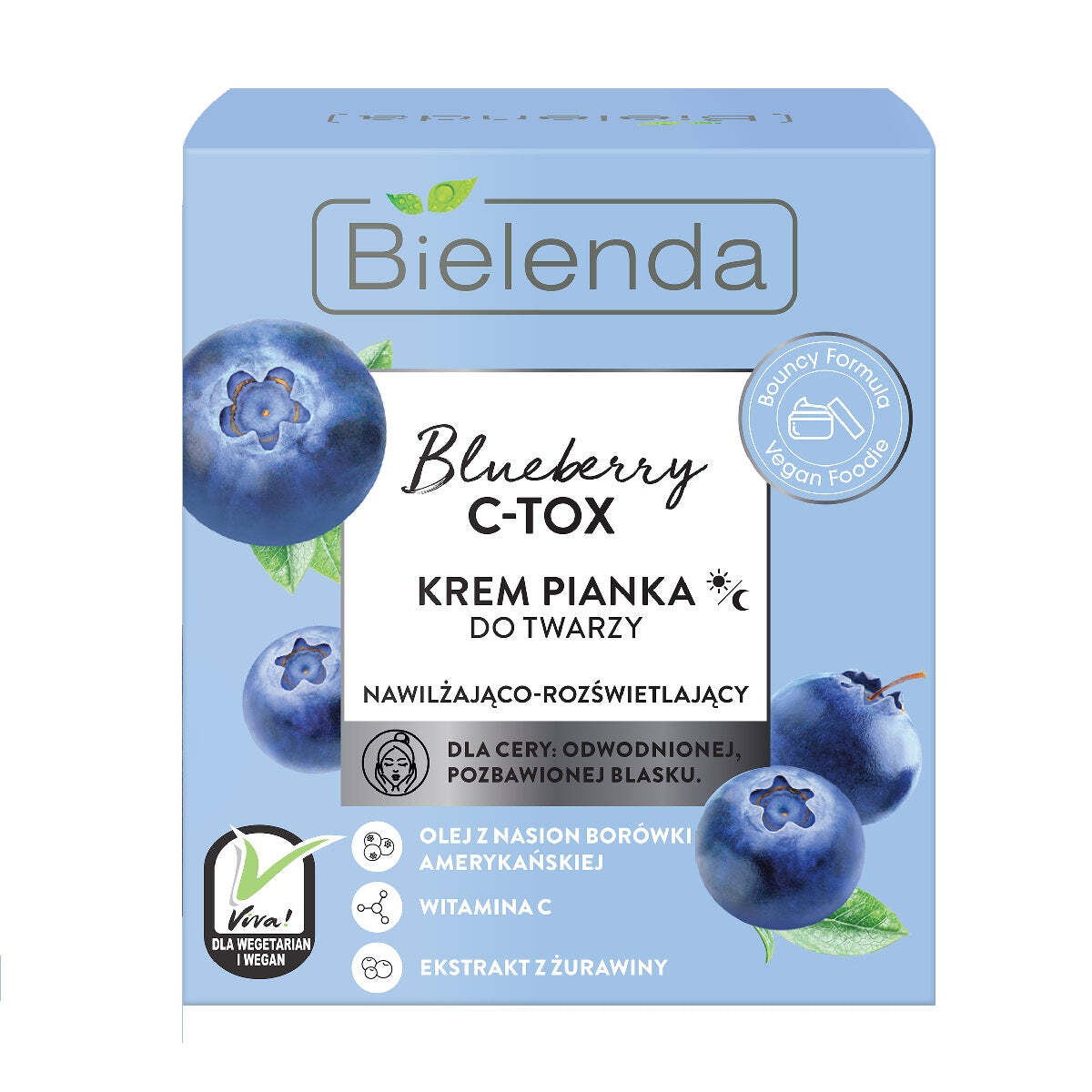 

Bielenda Крем для лица Blueberry C-TOX увлажняющий и осветляющий на день и ночь 40г