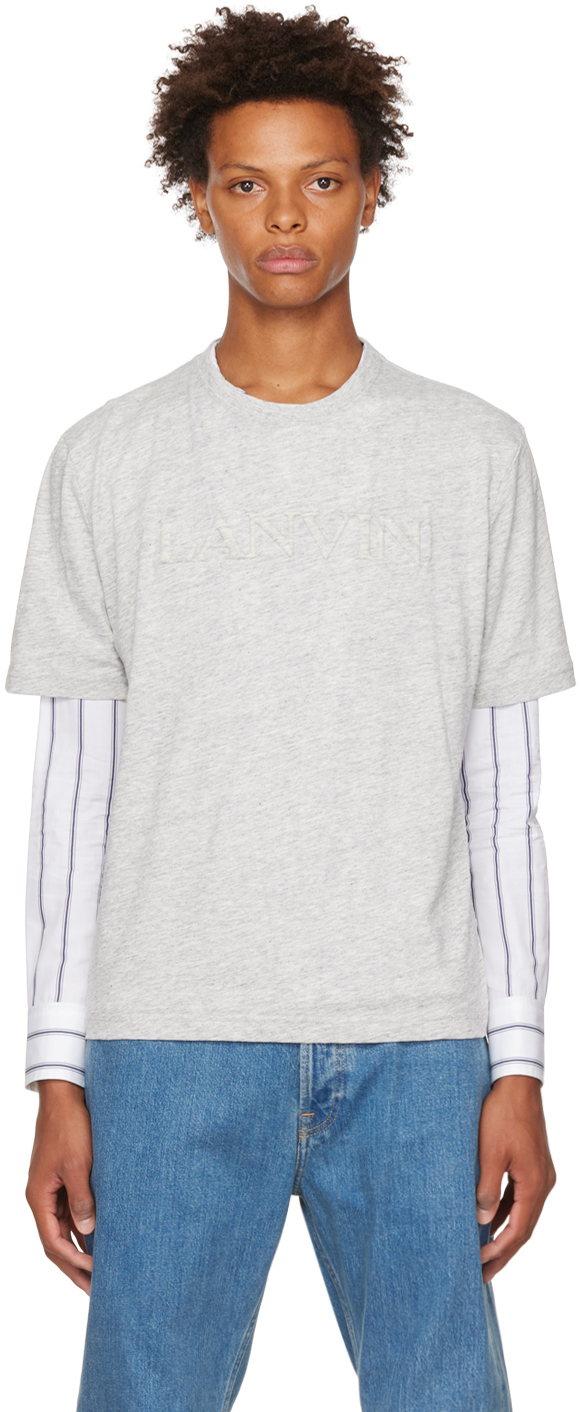

Серая футболка с тиснением Lanvin