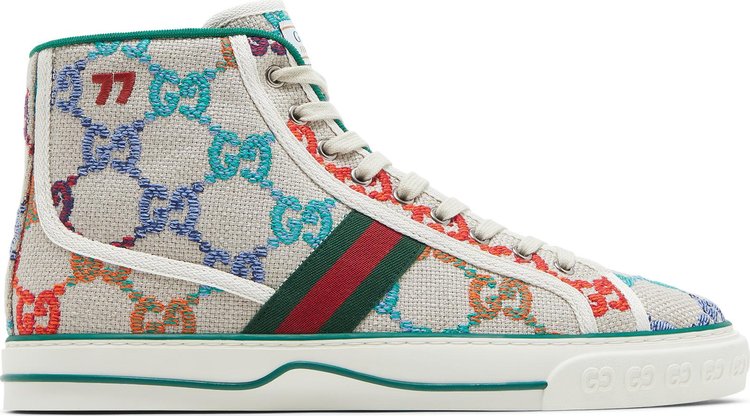 Кроссовки Gucci Tennis 1977 High Multi, разноцветный - фото