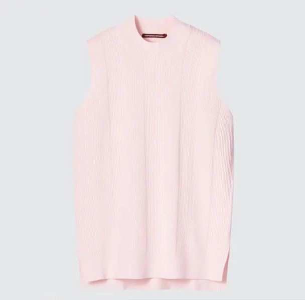 

Жилет в рубчик хлопковый Uniqlo Comptoir Des Cotonniers Cotton Ribbed, розовый