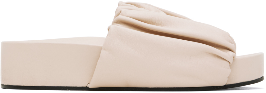 

Розовые массивные сандалии со сборками Jil Sander