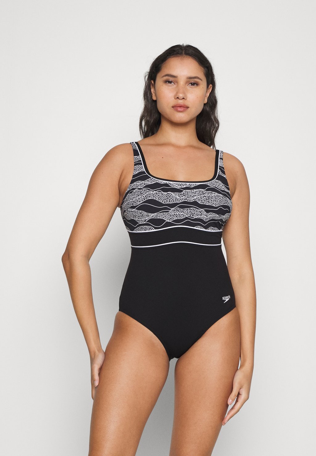 

Купальный костюм Speedo, черно-белый, Черный