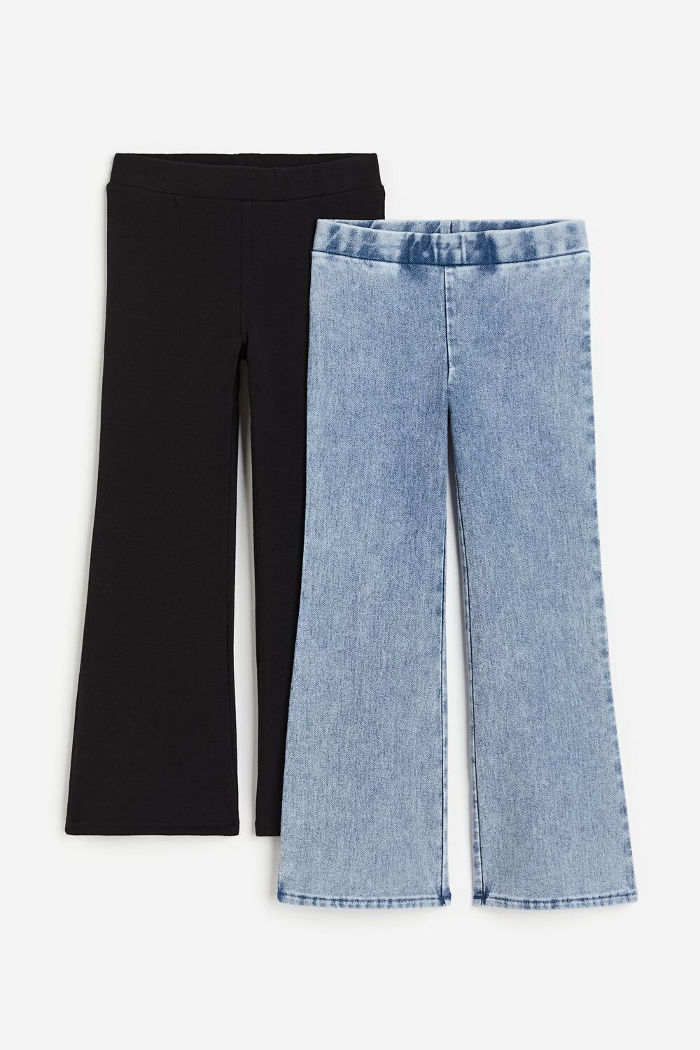 

Комплект из 2 расклешенных джеггинсов H&M, голубой/черный