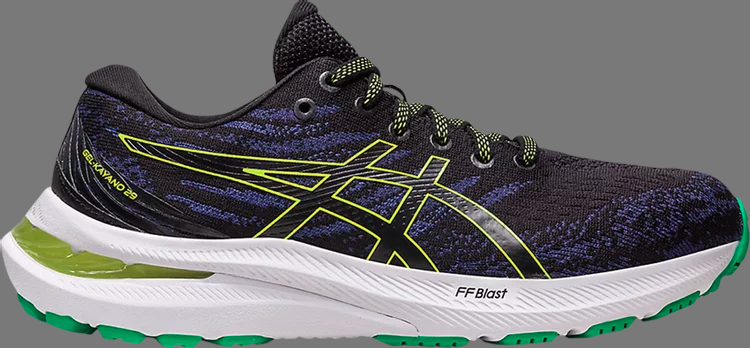 Кроссовки gel kayano 29 gs 'black lime zest' Asics, черный - фото