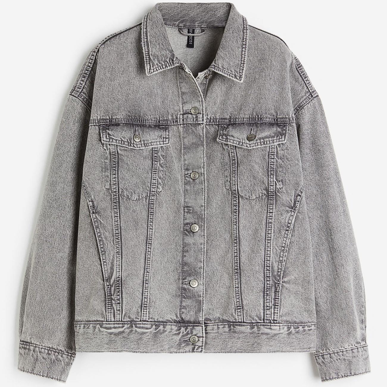 

Джинсовая куртка H&M Oversized, светло-серый