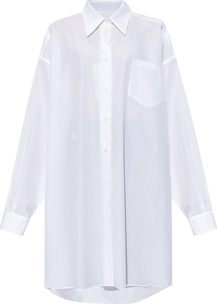 

Рубашка Maison Margiela Long-Sleeve Button Down Shirt Dress 'White', белый