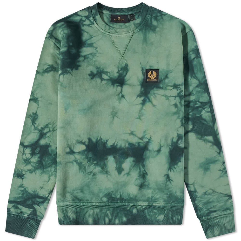 

Толстовка Belstaff Patch Logo Tie Dye Crew Sweat, Зеленый