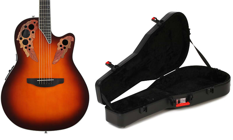 

Ovation Elite Celebrity Super Shallow - комплект Sunburst с формованным футляром для гитары Gator ATA - с защелками TSA для акустических гитар Ovation + Gator .OV533.242=1 GTSA-GTRDREAD=1