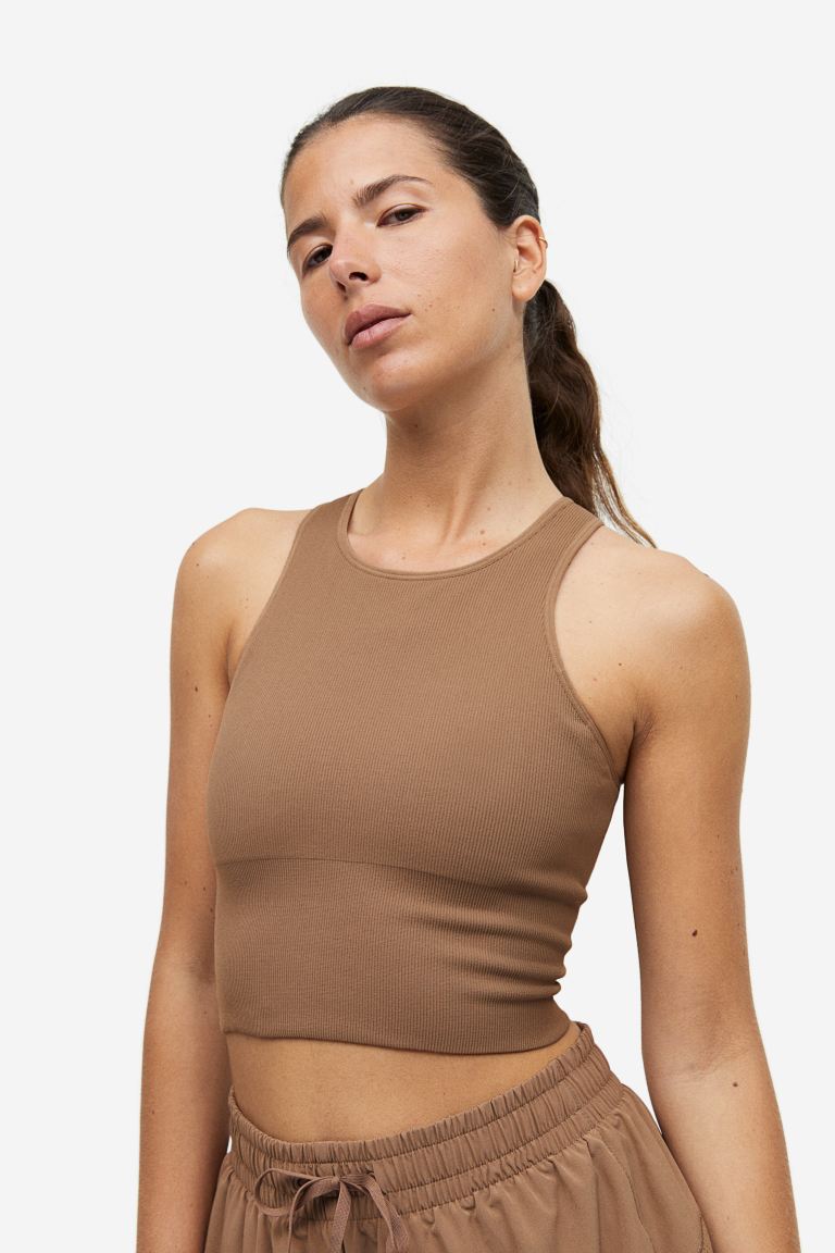 

Спортивное бра DryMove со средней поддержкой H&M, светло-коричневый