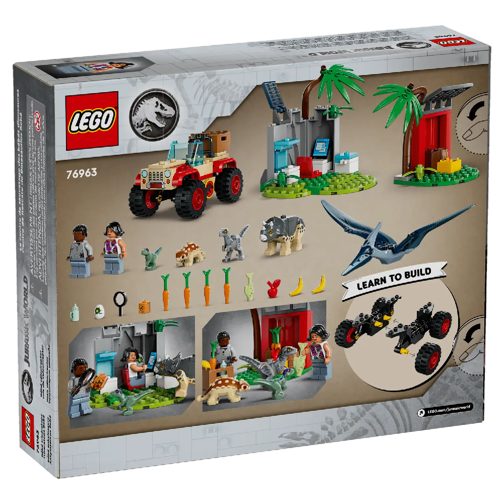 цена Конструктор Lego Baby Dinosaur Rescue Center 76963, 139 деталей