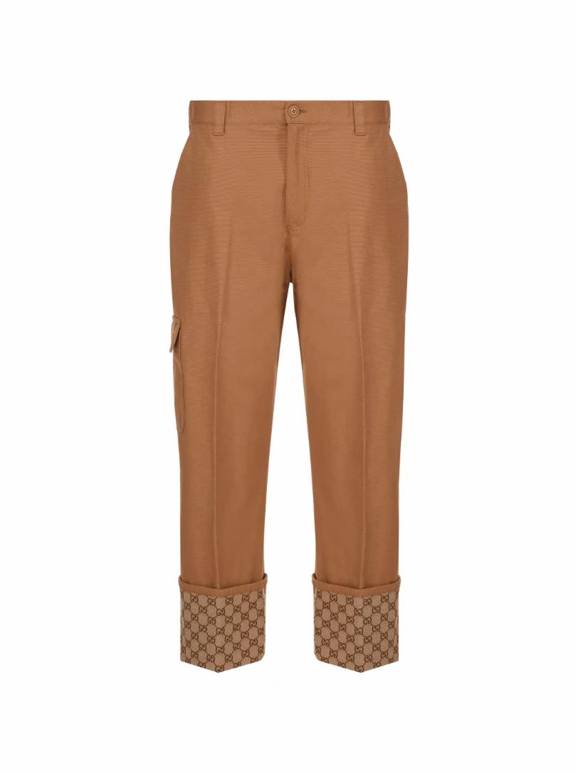 Джинсовые брюки карго с логотипом Gucci цена и фото