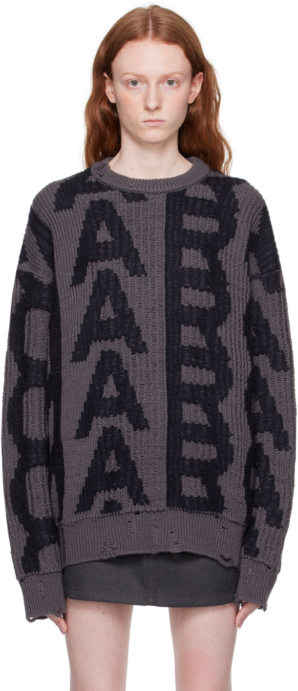 Серый свитер 'The Monogram Distressed' Marc Jacobs