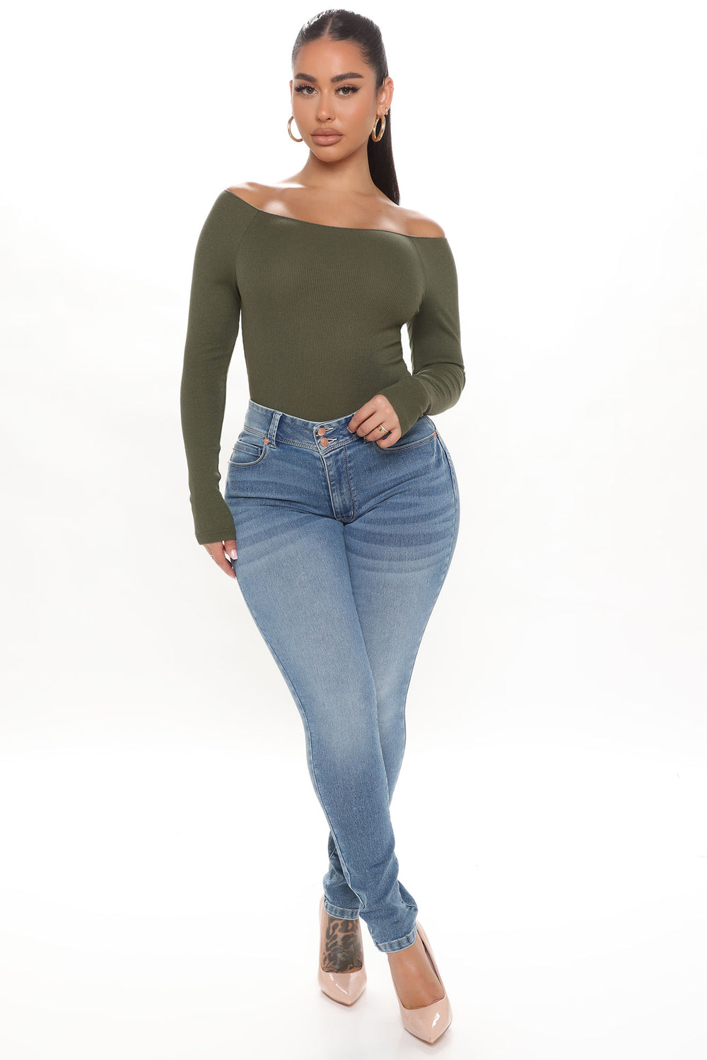 

Джинсы скинни Fashion Nova ZDMK1276BTL, синий
