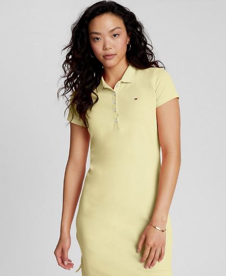 

Платье-поло Tommy Hilfiger Solid Polo, светло-желтый