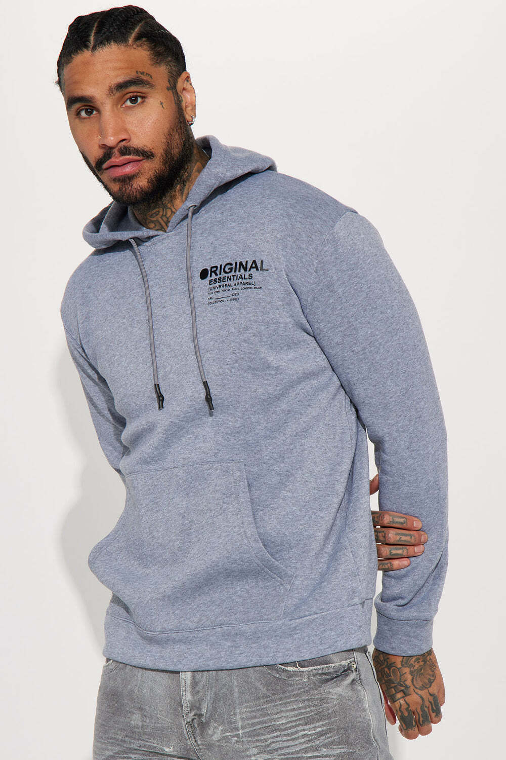 

Худи Fashion Nova D2356Y601HEA, серый