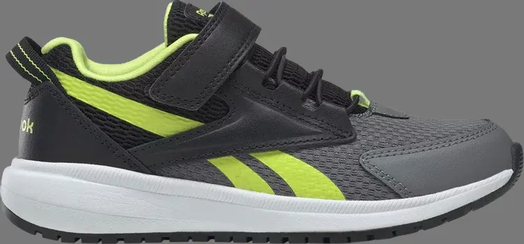 

Кроссовки road supreme 3 little kid 'black solar acid yellow' Reebok, черный