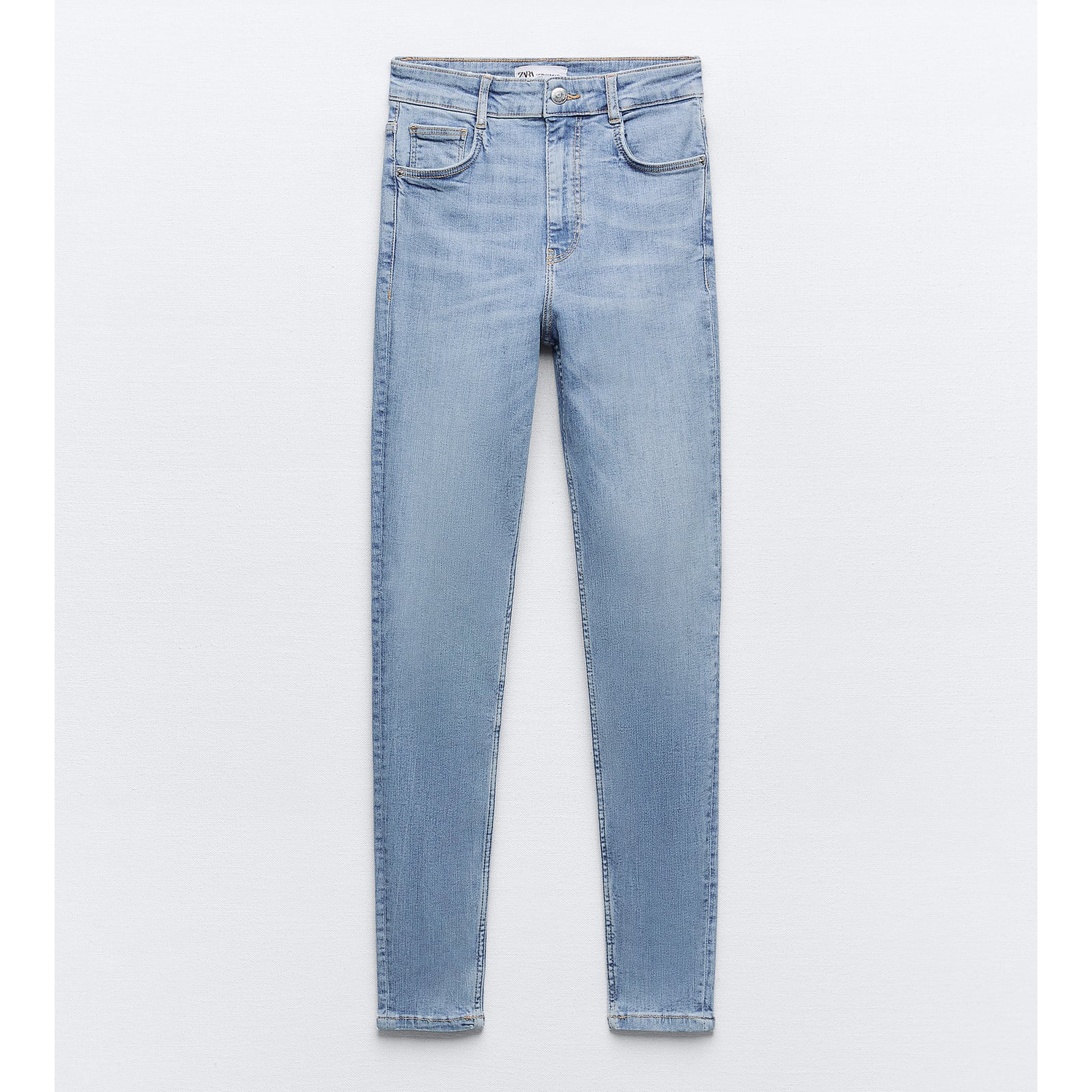 

Джинсы Zara High-rise Skinny Sculpt TRF, светло-голубой