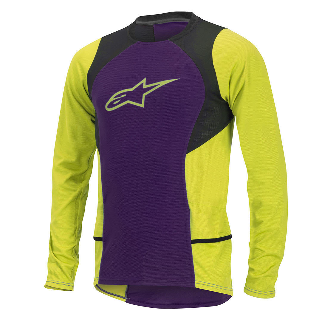 

Alpinestars Drop 2 Футболка с длинным рукавом, пурпурный/желтый