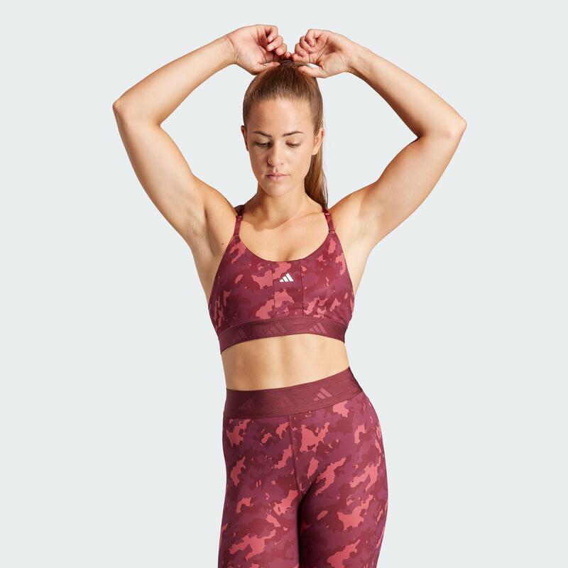 

Спортивный бюстгальтер Aeroreact Training с легкой поддержкой Techfit ADIDAS, цвет rosa