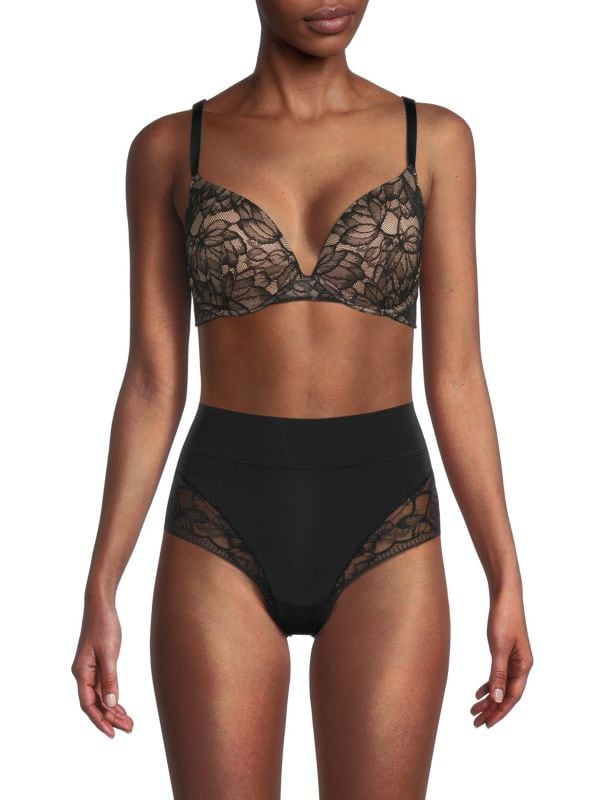 

Кружевной деми-бра Wolford с подкладками, черный