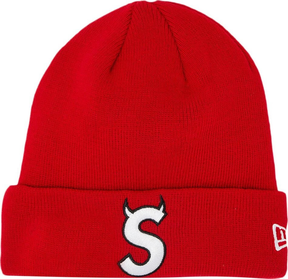 Шапка-бини Supreme x New Era S Logo, красный шапка бини с логотипом chucky черный