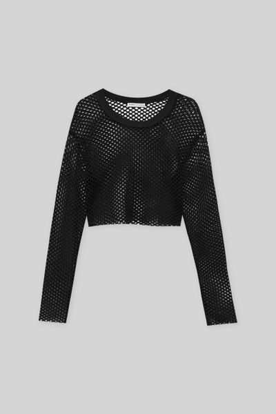 

Красная укороченная футболка PULL&BEAR