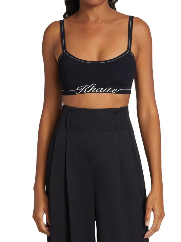 

Трикотажный бюстгальтер с логотипом carmelo Khaite Black