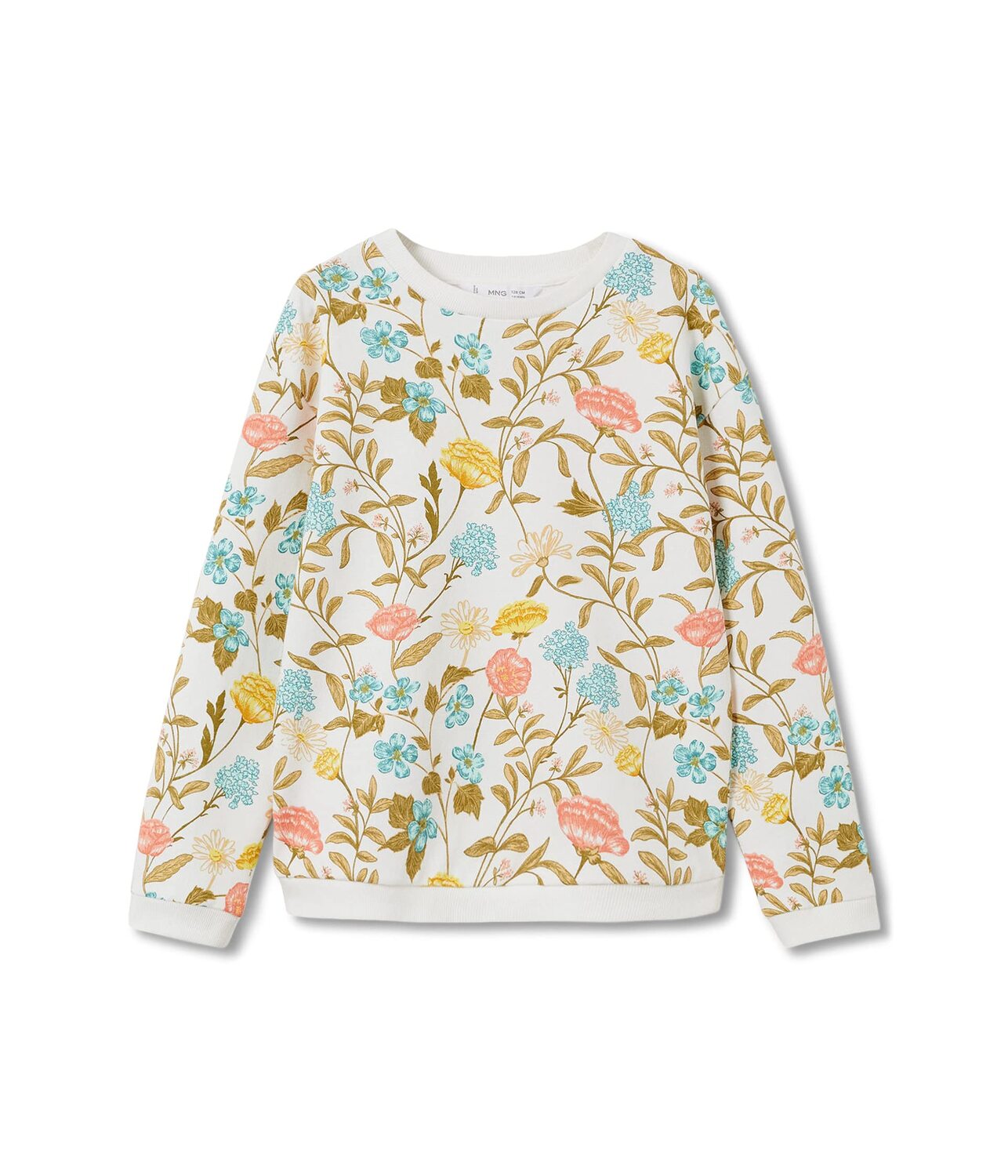 

Пуловер MANGO Kids, Sweatshirt Flowers