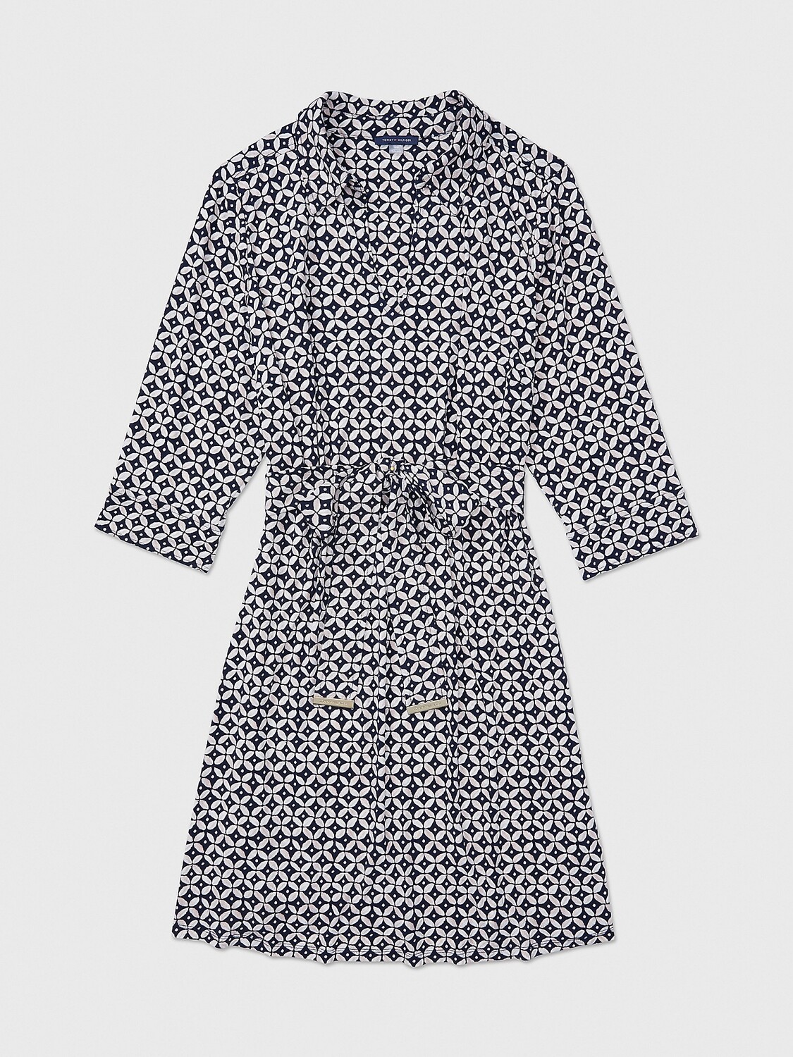 

Платье-рубашка Tommy Hilfiger Curve Medallion Print, темно-синий/ белый