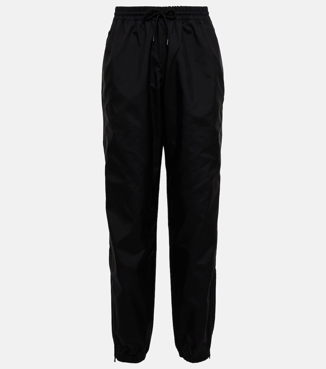 

Спортивные брюки с высокой посадкой и манжетами на молнии WARDROBE.NYC, черный
