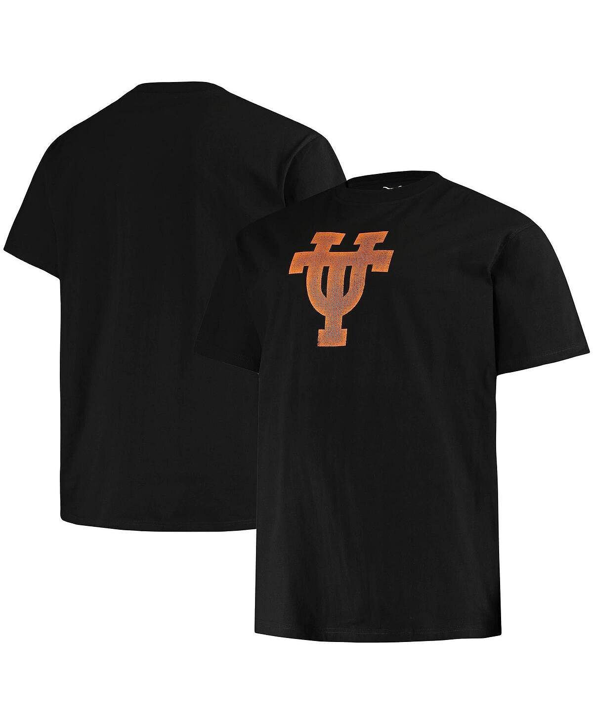 

Мужская черная футболка texas longhorns big and tall interlock с логотипом Profile, черный