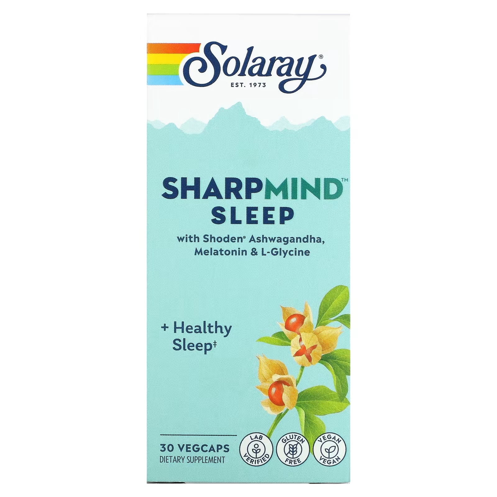 Пищевая Добавка Solaray SharpMind Sleep, 30 растительных капсул kaged muscle sleep sr добавка для улучшения качества сна с длительным высвобождением 30 растительных капсул