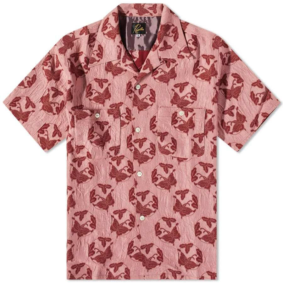 

Рубашка Needles Papillion Jacquard One up Vacation, розовый