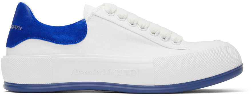 

Бело-синие кроссовки Deck Plimsoll Alexander McQueen