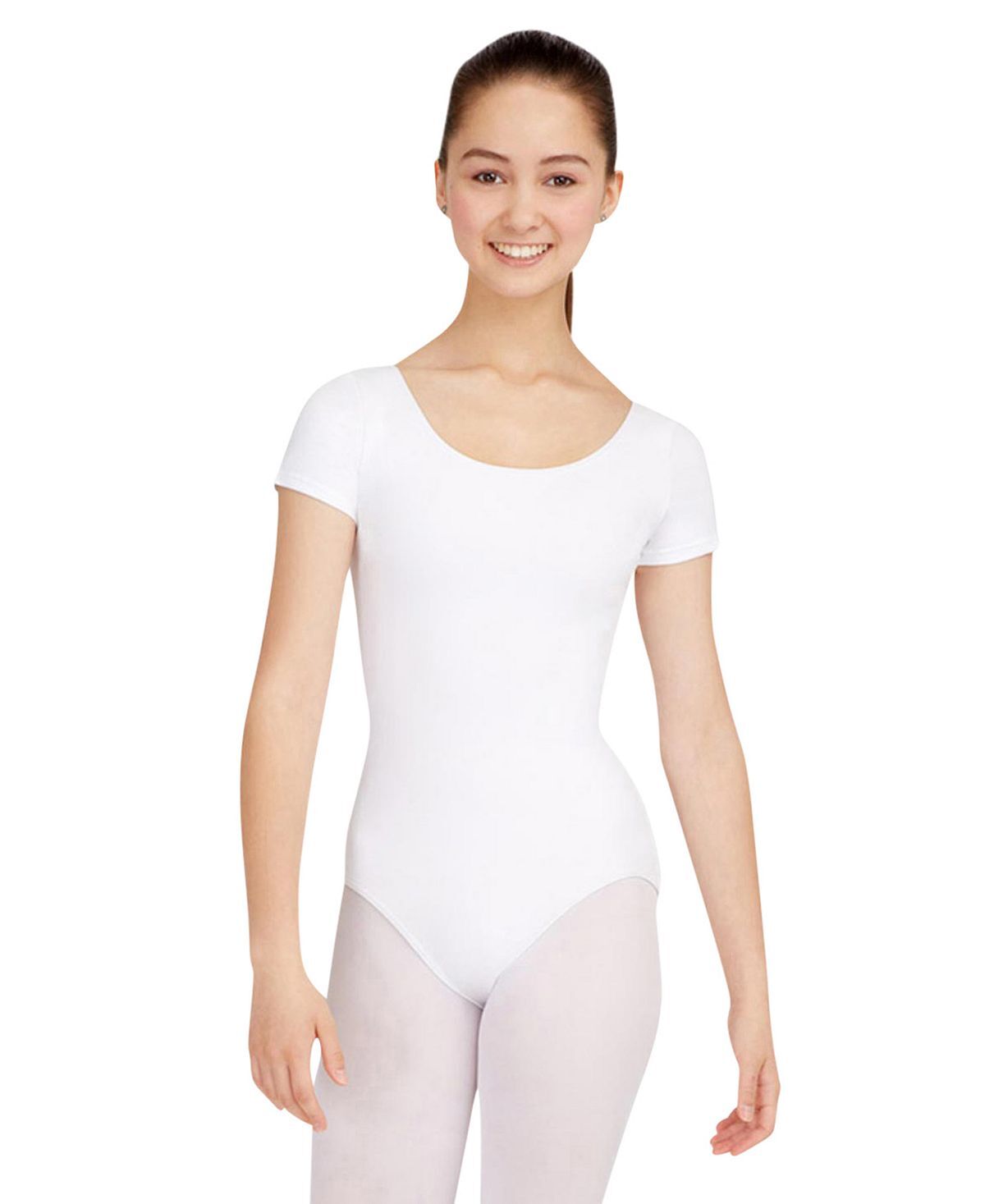 

Купальник с коротким рукавом Capezio, белый