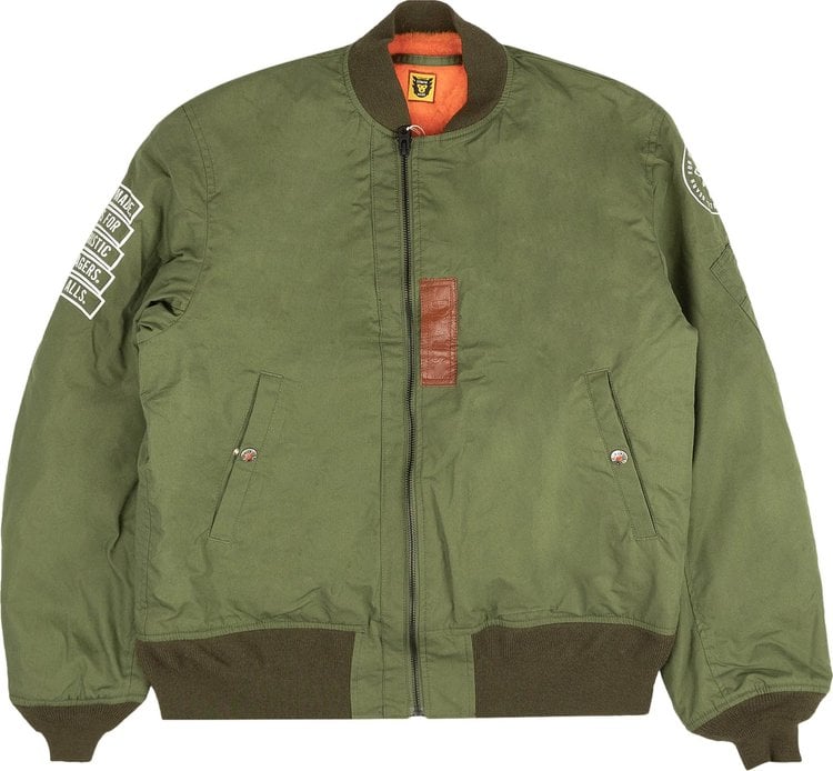 Куртка Human Made Flight Jacket 'Olive', зеленый - фото