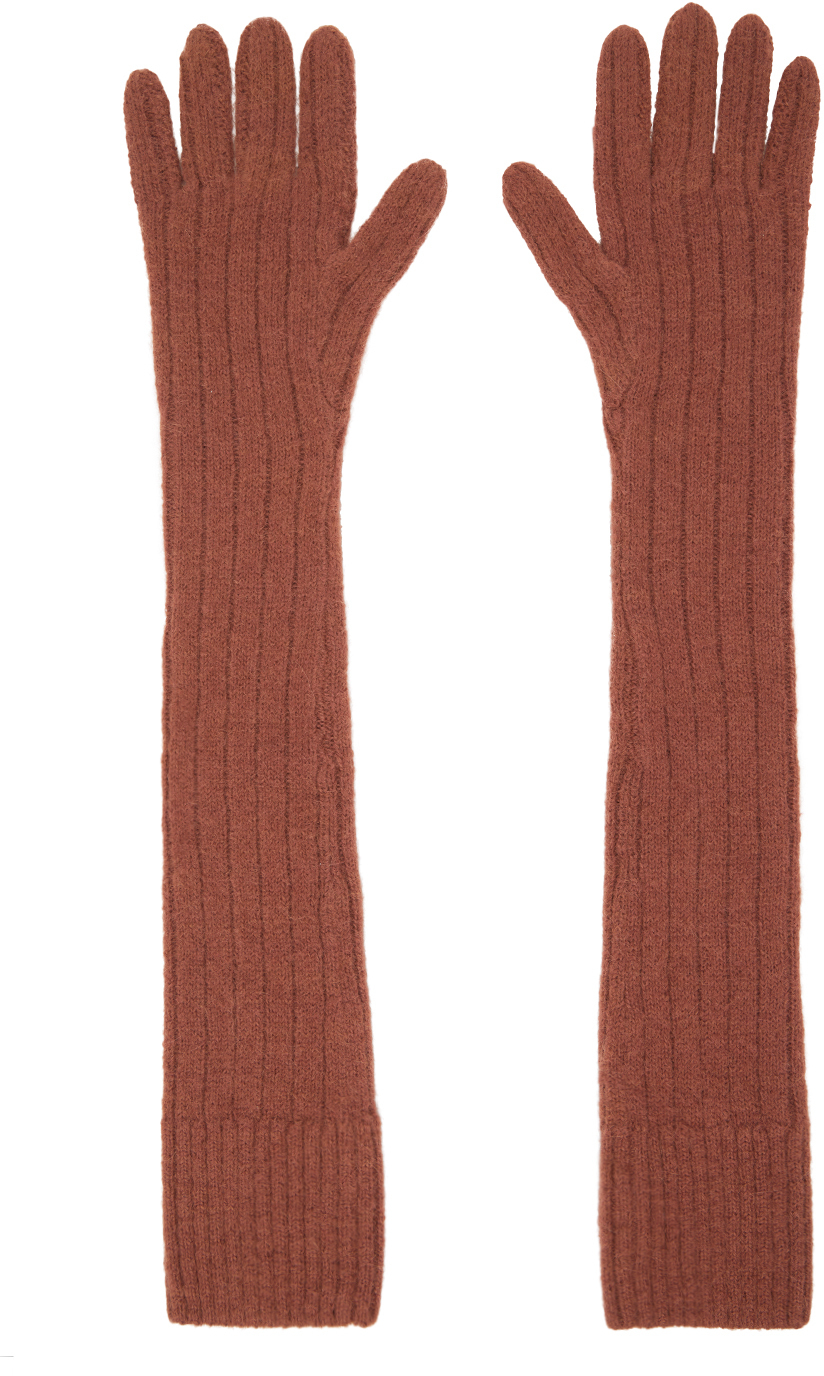 

Коричневые перчатки Нейлоса Dries Van Noten