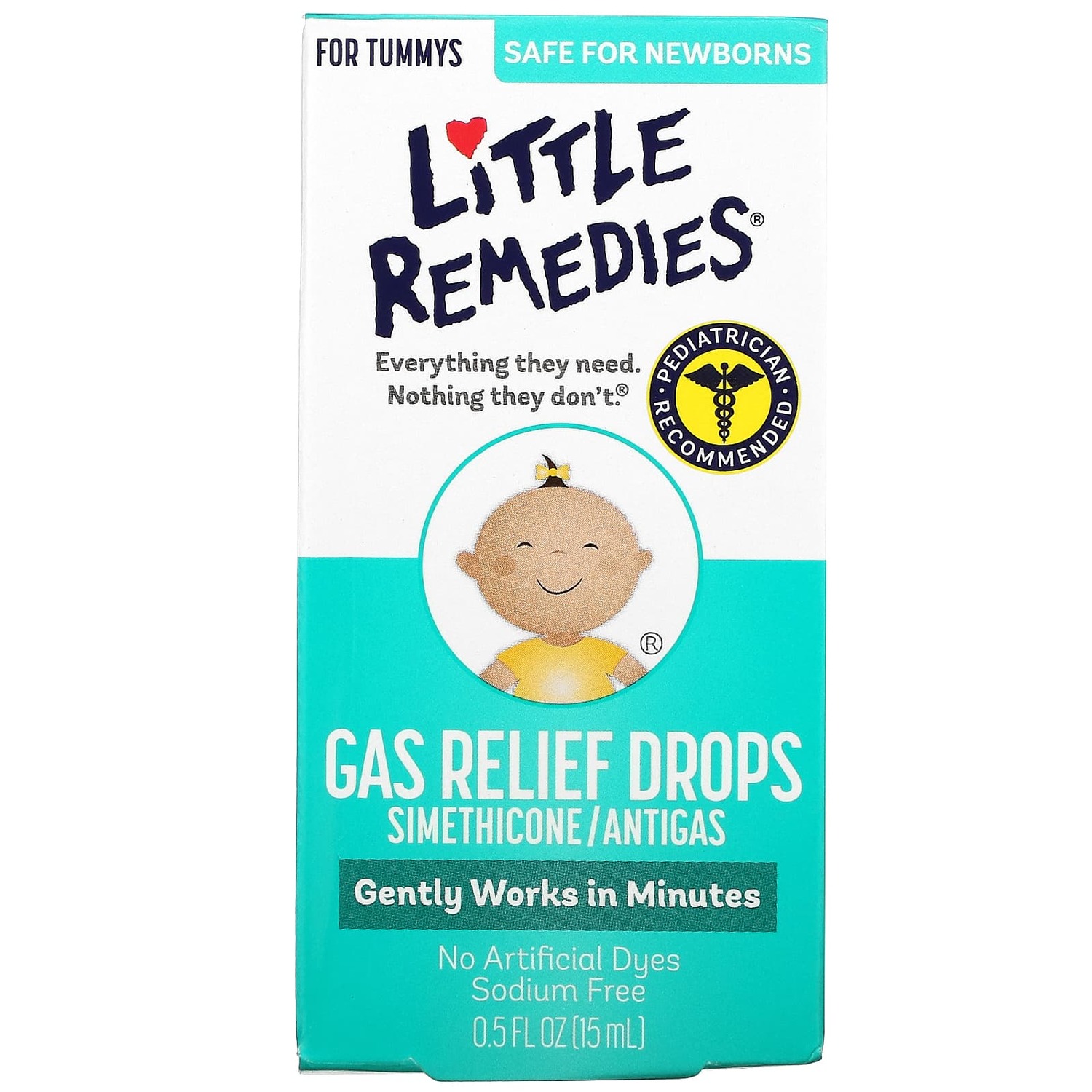 

Газоочистительные Капли Little Remedies для новорожденных, 15 мл