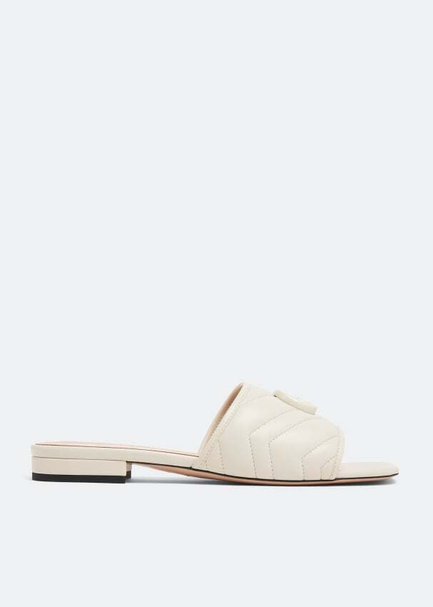 

Сандалии GUCCI Double G slide sandals, белый
