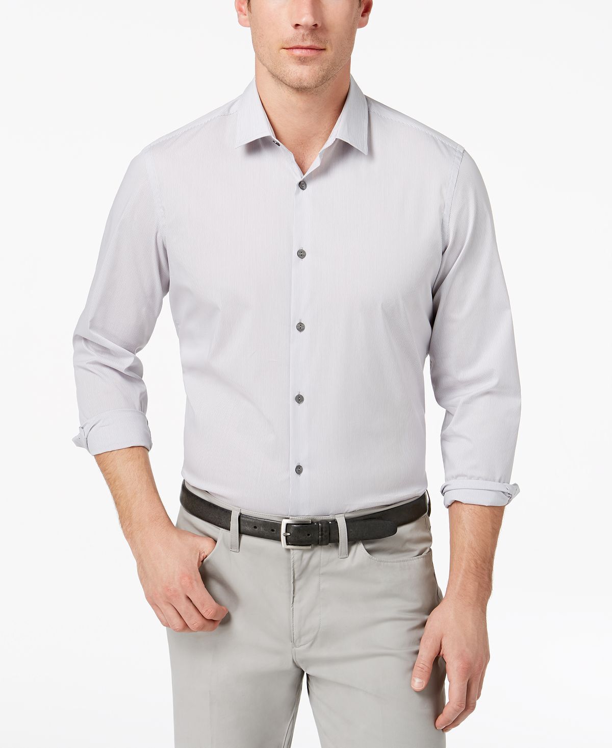 

Мужская рубашка в полоску stretch modern, созданная для macy's Alfani, мульти