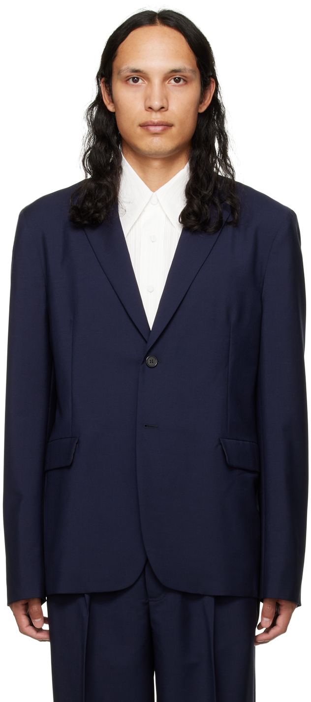 

Темно-синий однобортный пиджак Acne Studios