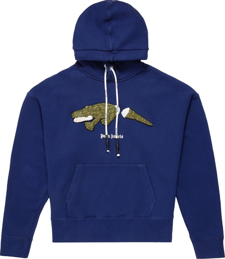 Худи Palm Angels Croco Hoodie 'Navy Blue/Green', синий - фото