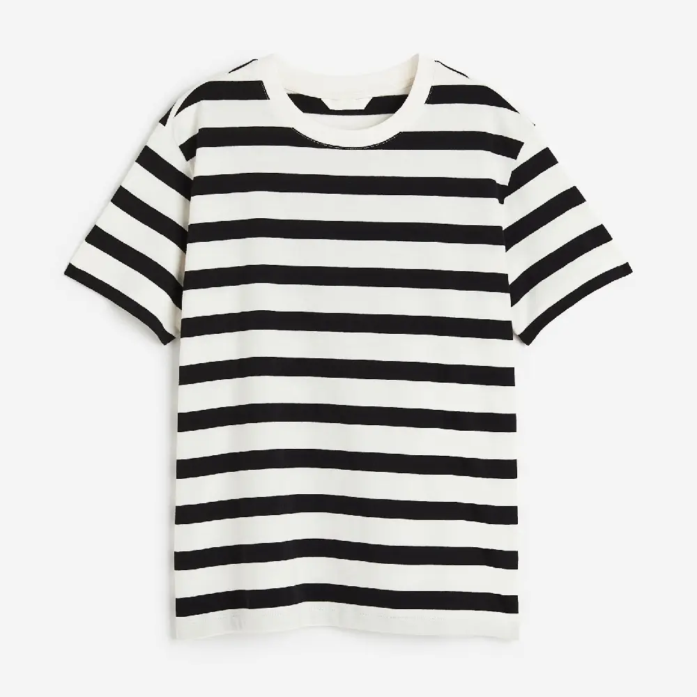 

Футболка H&M Cotton, белый/черный