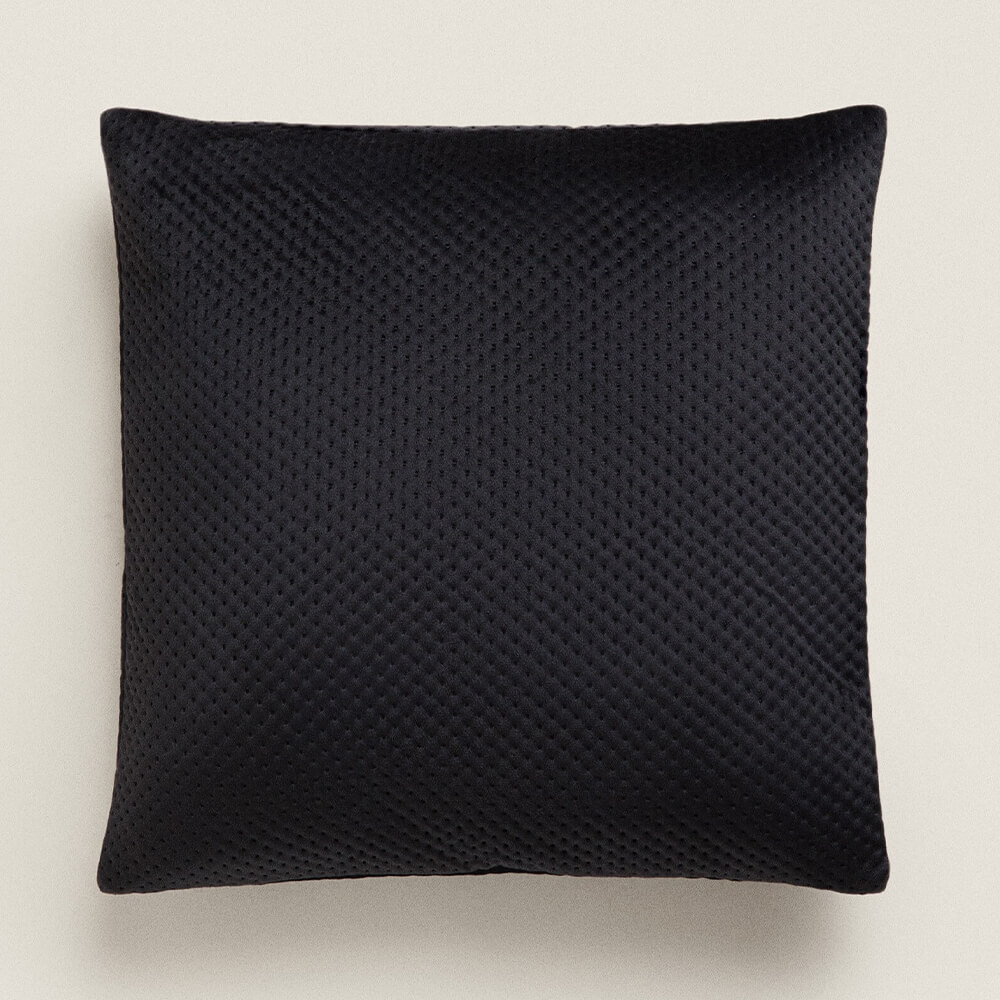 

Чехол для подушки Zara Home Textured Velvet, тёмно-синий